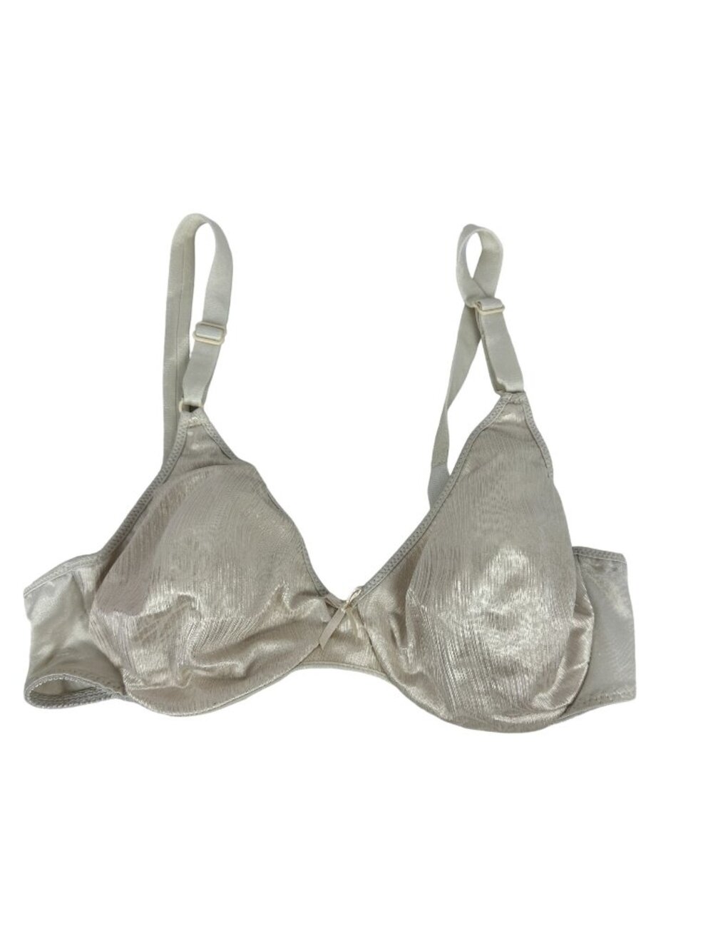 Hanes Her Way Womens 36C Bra Beige No Padding Adjustable Straps Nylon Blend